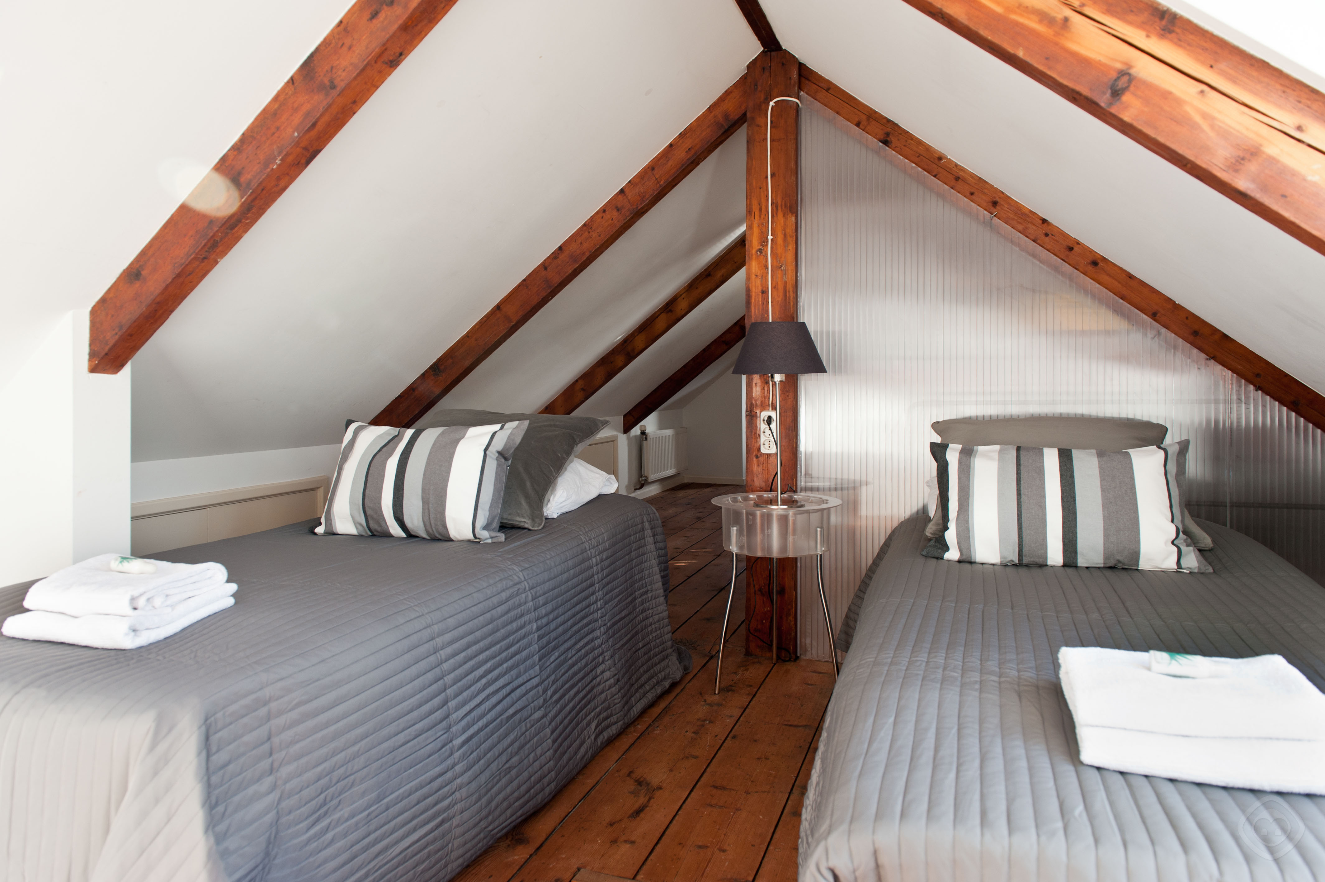 Bedroom with single beds Canal Holiday apartment Amsterdam